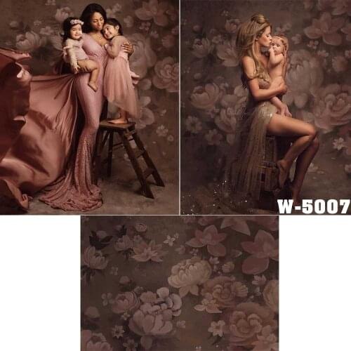 Shabby Chic Maternity Pregnancy Photography Background Vintage Painting Flower Wall Backdrop Video Photo Shoot Studio Back Drops