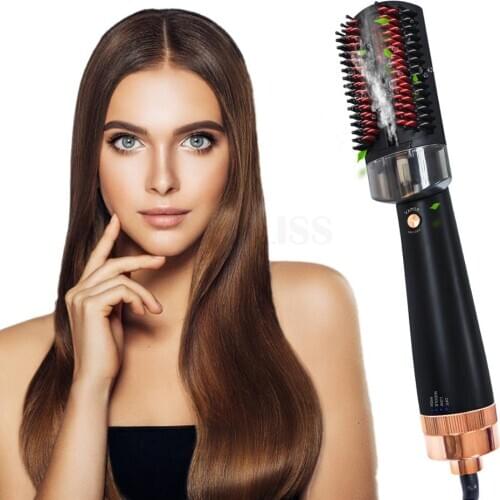 Hairdryer Professional Hot Air Brush Infrared Spray Hair Dryer Smoothing Brush Blower Brush Hair Straightener Blow Dryer Comb