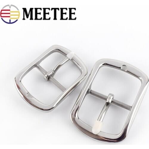 1Pc Meetee 35mm 40mm Men Stainless Steel Belt Buckles Metal Pin Belts Buckle DIY Leathercraft Jeans Accessories