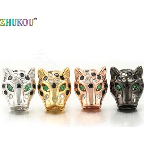 1 Pair10*12mm New Fashion Leopard shape Handmade CZ Stud Earrings DIY Jewelry Accessory Findings,Hole:1.5mm Model: VE26