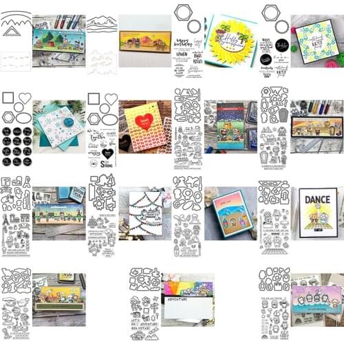 Die Cut Stamps Plastics Stencil Critters Desert Camping Adventure Birthday Celebration Happy Hours Geometry Frame Words Letters