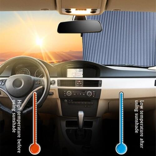 Car Side Window Windshield Sunshades Sunscreen Heat Shield Universal Roller Blind Car Sun Visor Sun Block