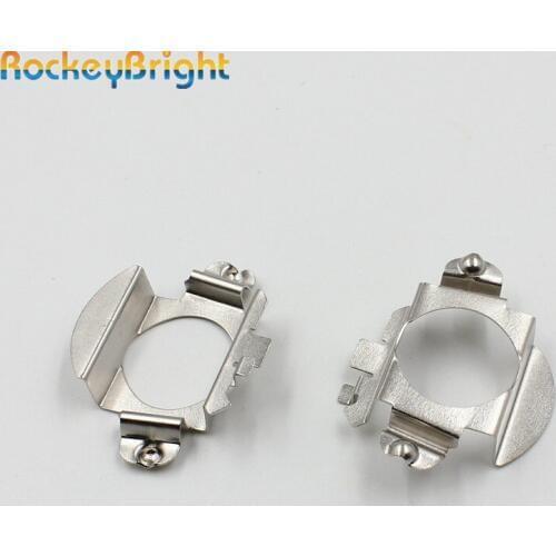 Rockeybright 10*H7 led headlight bulb adapter for Chery Car H7 LED head lamps lights bulbs metal holder adapter socket retainers