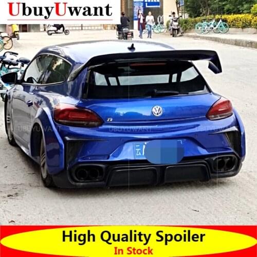 UBUYUWANT For Volkswagen Scirocco (And R) High Quality FRP Material / Real Carbon Fiber Car Rear roof Lip Wing spoiler 2010-2018