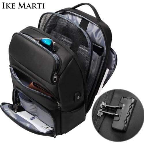 IKE MARTI Waterproof USB Charging Backpacks School Bag Big Capacity Antitheft Men Backpack Fit 17 Inch Laptop Travel Backpack