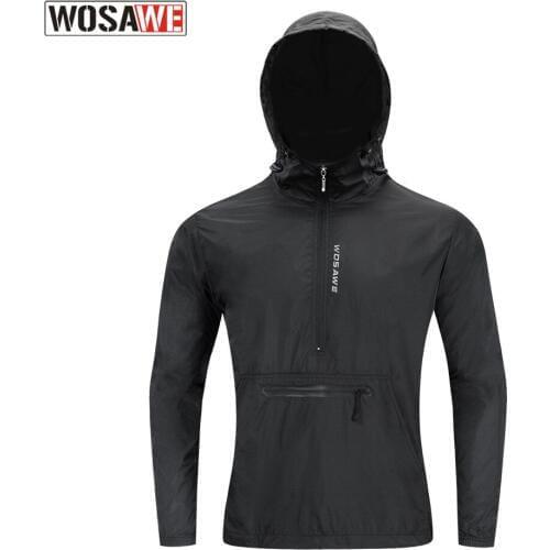 WOSAWE Solid Waterproof Mens Windbreaker Bicycle Sports Clothing Reflective Outdoor Sport Bike Coat Breathable Cycling Jackets