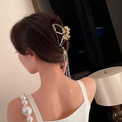 New Women Elegant Vintage Flower Butterfly Tassel Metal Hair Claws Hairstyle Make Headband Hair Clips Fashion Hair Accessories