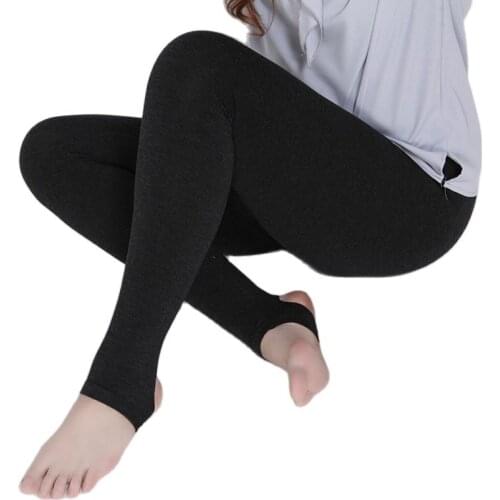2020 women spring autumn slim fitted leggings lady cotton blended Step foot leggings size XL fitness clothing trousers