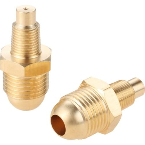 2 Pcs Brass Propane Orifice Connector Tube Fitting for Casting Cooking Stove Grill Turkey Pot Cooker 3/8" Flare x 1/8" Mnpt