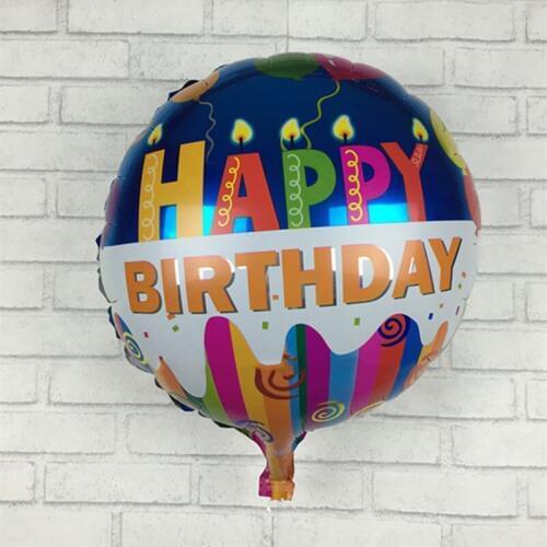 5pcs/Free shipping 18inch round aluminum round balloon Happy birthday party balloons wholesale childrens toys