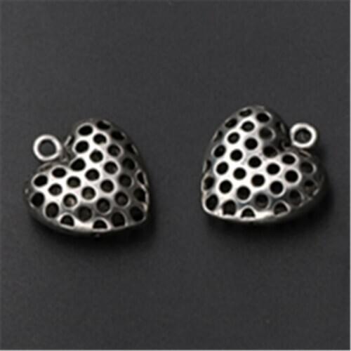 8pcs Silver Plated 3D Charm Fashion Bracelet Necklace Pendants DIY Metal Jewelry Handicraft Accessories 22*20mm A762