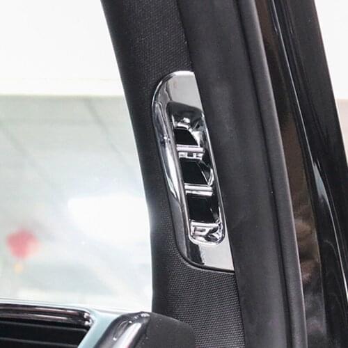 ABS Chrome For Jeep Grand Cherokee 2014 2015 2016 2017 Accessories Car Front Column Small Air Outlet Frame Cover Trim Sticker
