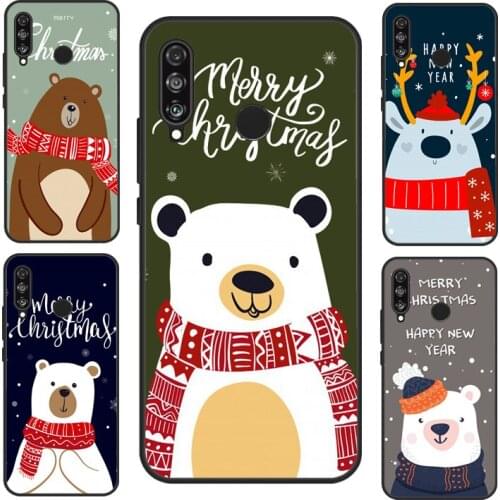 Merry Christmas Polar Beer For Huawei P20 Lite P30 P40 Pro P Smart 2019 2021 Nova 5T Case For Honor 10i 20 8A 8X 9X