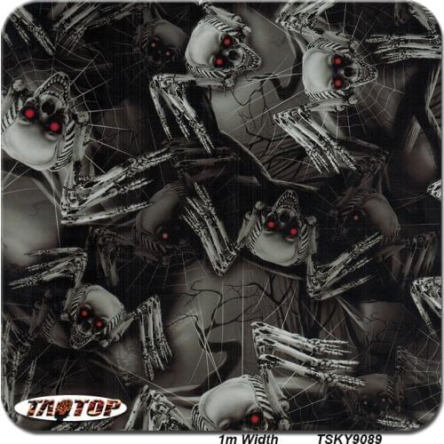Hydro Dipping Film TSKY9089 1M*10M Skull Pattern water transfer printing hydrographics film