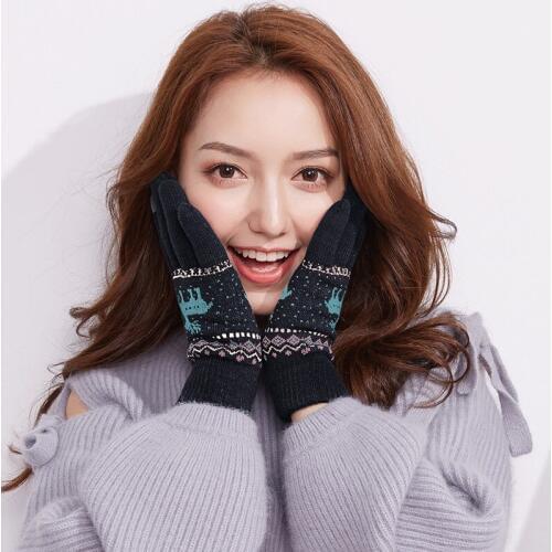 JIEXIJIE Ms fawn gloves Multifunctional touch screen gloves Hot in winter warm Lovely gloves 6 colors