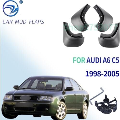 SET MUD FLAP FIT FOR AUDI A6 C5 1998~2005 SEDAN 2004 2003 2002 2001 2000 1999 MUD FLAPS SPLASH GUARDS MUDGUARDS ACCESSORIES