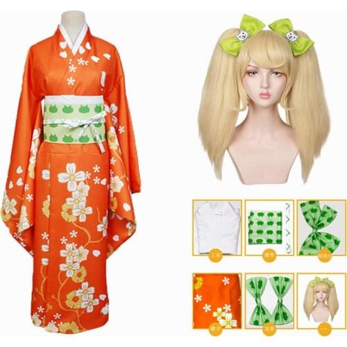 Adult Women Anime Super Danganronpa 2 Hiyoko Saionji Kimono Cosplay Costume