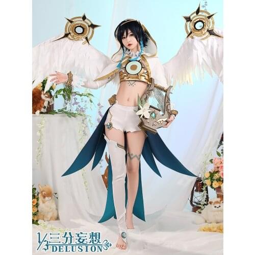 The Anime Genshin Impact cos suit Mond Fengshen Barbatos comic version Wendy cos God costume cosplay male 2021 LL