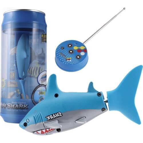 Mini RC boat 4 CH Remote Small Sharks With USB Remote Control Toy Fish Boat Best Christmas Gift for Children Kids New