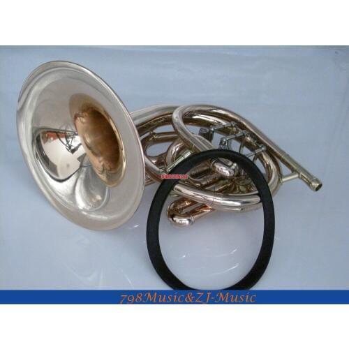 Rose Brass Material MiNi French Horn Bb Pocket horn With Case Mouthpiece Free LORICO Ring Mute