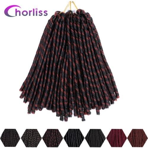 Ombre Goddess Soft Dreadlocks Colored Crochet Braids Chorliss Jumbo Dreads Hairstyle Synthetic Locs Braiding Hair Extensions