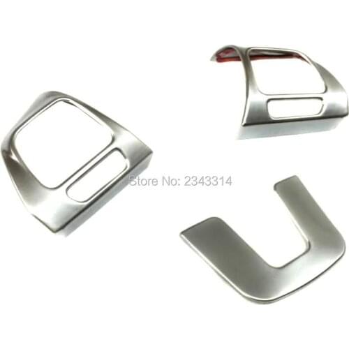 For Tiguan 2010 2011 2012 2013 2014 2015 ABS Front Interior Steering Wheel Cover Sticker Wheel Cover Frame Car Styling Accessory