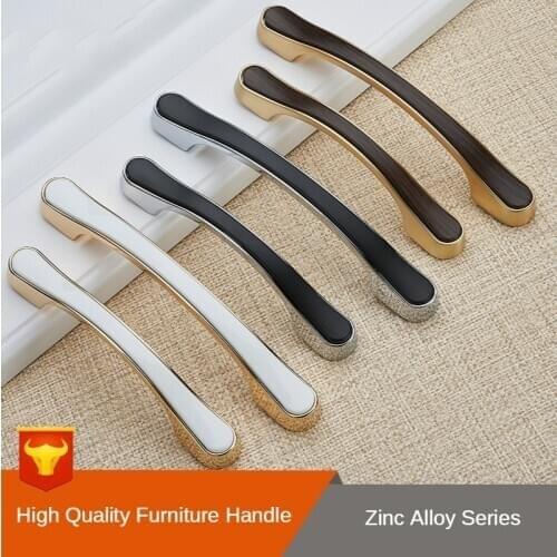 New K Gold Furniture Handle Black White Single Hole Wardrobe Drawer Knob Chrome Kitchen Cabinet Door Handle Home Decoration