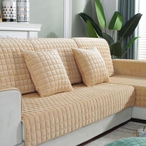 Hot Sale Plush Fabric Couch Covers Sofa Bed Cover Non-Slip Resistant Slipcover Cotton Quilted Seat Sofa Towel For Living Room