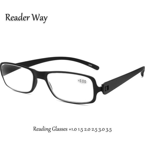 Simple Reading Glasses Ultralight Black Thin Frame No Screw Durable Reader Eyewear Presbyopic Eyeglasses 1.0 1.5 2.0 2.5 3.0 3.5