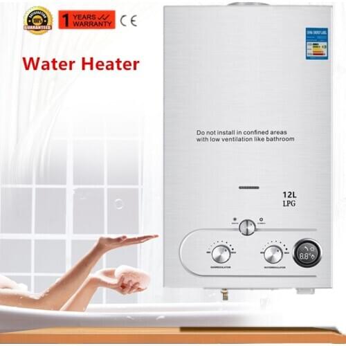 High Quality 12L Propane Gas LPG Hot Water Heater Tankless Instant 24KW Boiler Water Showers With Shower Head