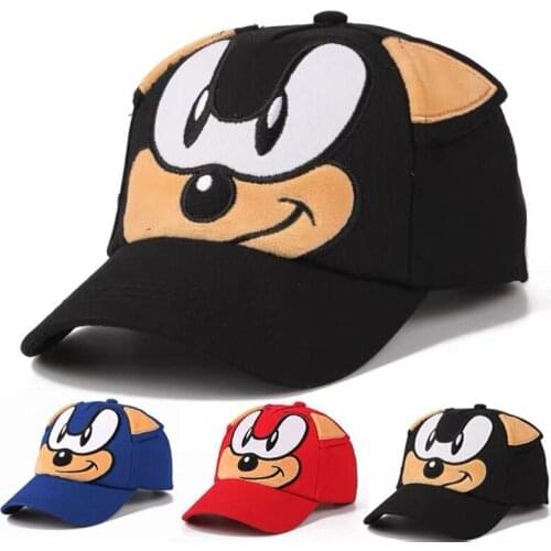 Spring and Autumn Cute Childrens Baseball Cap Embroidered Pure Cotton Childrens Cap Ears Snapback Boys Girls Hip Hop Caps