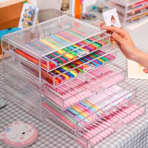 Storage Rack Book Document Pencil Storage Holder Multilayer Expanding Box School Office Stationery Desktop Organizer Makeup Box
