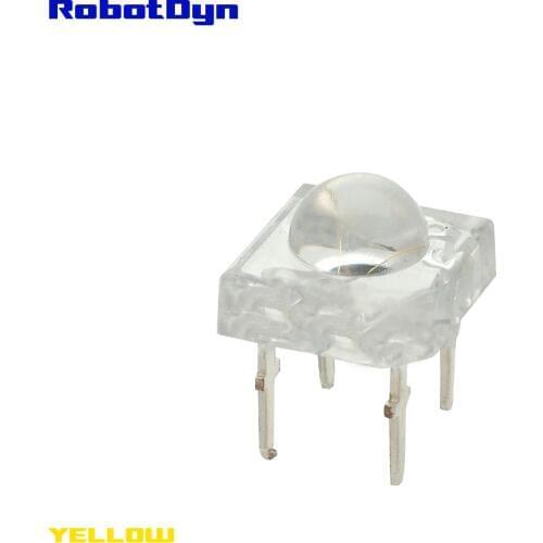 Super-Bright YELLOW LED Piranha, crystal shell, DIP (pack 50 pcs)