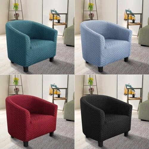 1/2PcStretch Tub Armchair Covers Spandex Club Sofa Cover Solid Color Coffee Shop Bar Sofa Couch Slipcovers for Living Room