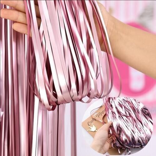 1 Set Matte Gold Birthday Party Decoration Rain Curtain Decor Hen Party Wedding Decor Photography Background Supplies PSC117