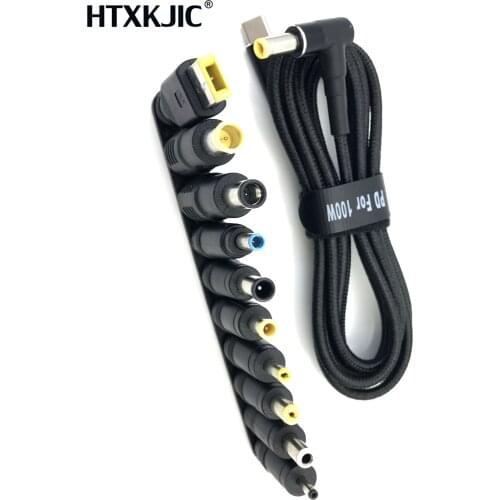 100W Type C Laptop Power Adapter Connector Plug USB Type C to Universal Laptop Charger Jack Charging Cable Cord for Notebooks