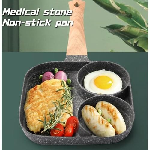 Aluminum Frying Pan Thick Frying Pan Non-stick Egg Pancake Steak Ham Pan Breakfast Machine Kitchen Durable Cookware