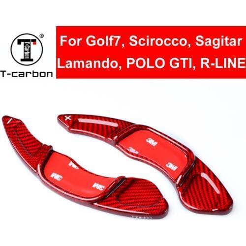 Car Styling Carbon Fiber Steering Wheel Shift Paddle Extension Shifters For Volkswagen GOLF 7 Golf7 MK7 Scirocco Sagitar Lamando