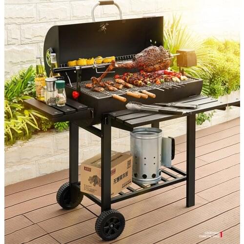 Household Charcoal Grill Villa Garden Grill Large Outdoor Grill 5 Smoked American BBQ