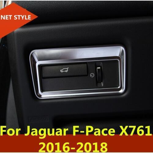 Trunk door Electric tailgate button knob switch decorative frame sticker cover For Jaguar F-Pace F pace fpace X761 2016-2018