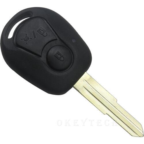 2 BUTTONS REMOTE CAR KEY SHELL FOR SSANGYONG ACTYON KYRON REXTON UNCUT BLADE AUTO KEY FOB COVER CASE REPLACEMENT
