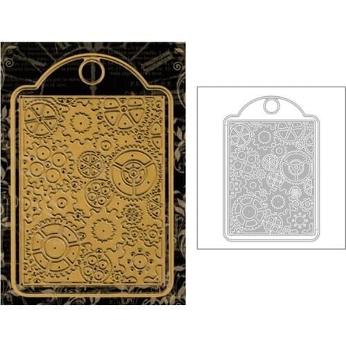 2020 Hot New Circle Gear Frame Bookmark Tag and Background Metal Cutting Dies For Scrapbooking Foil Card Paper Making no stamps