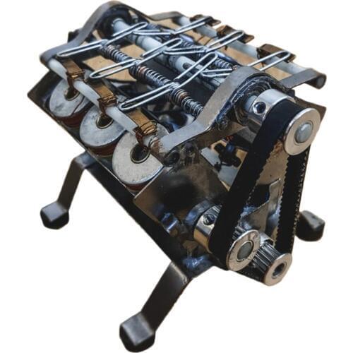 12v V6 Electromagnetic Engine Model DIY Runnable High-Speed Engine Teaching Motor Model For Children Kids Educational Toys Gift