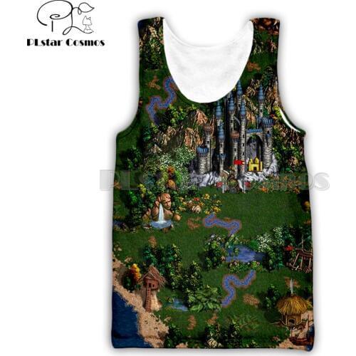 PLstar Cosmos Male Female Fashion tank top Heroes of Might & Magic 3D Print Game map gym vest streetwear Casual sleeveless tops