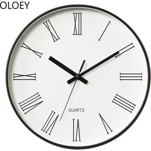 Nordic Wall Clock Modern Design Living Room Bedroom Silent Kitchen Clock Mechanism Decoration Reloj Farmhouse Decor Needle