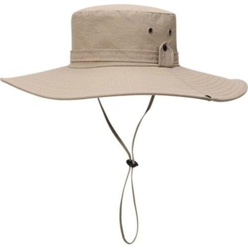 New Breathable Sunscreen Hats Wide Brim Bucket Fishing Caps Hiking Fishing Apparel Sun Protection 50+UPF Bora Boonie