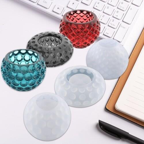 New DIY Crystal Epoxy Wave Dot Storage Box Mould Set Table Decoration Candle Potted Ornaments Storage Box Silicone Molds