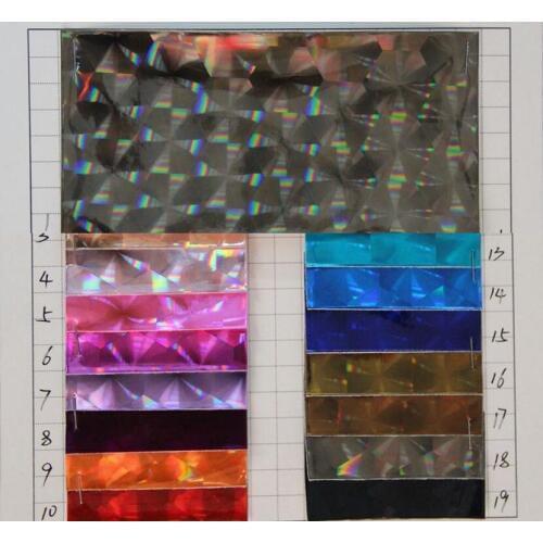 Factory wholesale new PU synthetic PU leather fabric laser Watercube holographic leather material decoration fabric