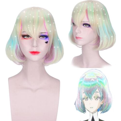 Anime 30CM Land of the Lustrous Diamond Wig Cosplay Costume Houseki no Kuni Women Short Hair Synthetic Hair Party Role Play Wigs