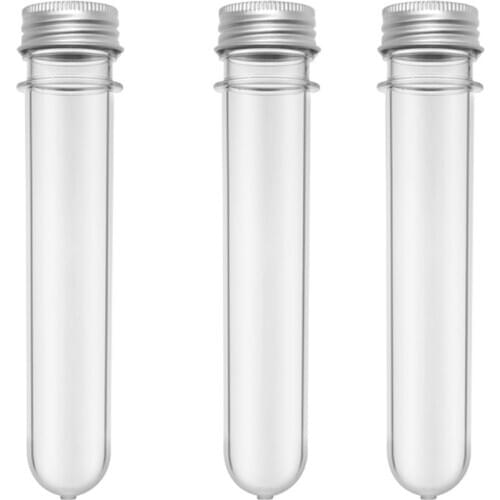 Plastic Test Tubes Clear and Transparent Candy Storage Containers with Screw Caps 40ml 10PCS